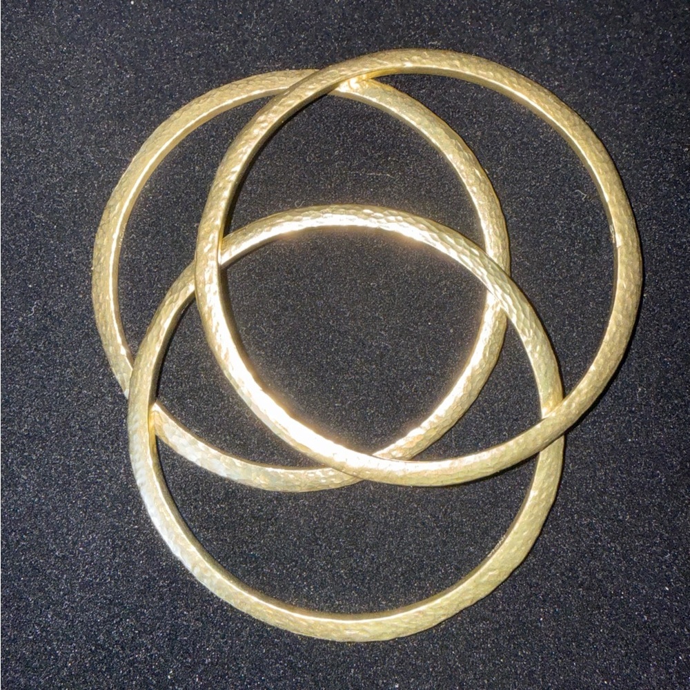Silpada Gold-Tone Textured Bangle Set